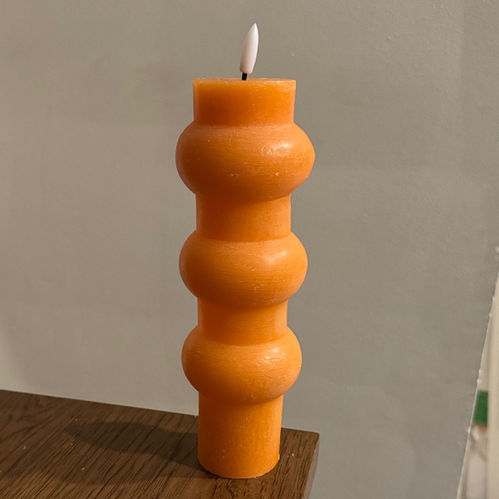Orange Sculptural Candle